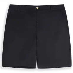 OUKU Men's Shorts Linen Shorts Dress Shorts Summer Shorts Zipper Buttons Pocket Plain Comfort Breathable Outdoor Daily Going out Fashion Casual Black White