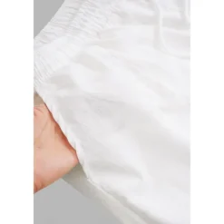 Clearance OUKU Men's Shorts Linen Shorts Summer Shorts Capri Pants Pocket Drawstring Elastic Waist Plain Comfort Breathable Calf-Length Casual Daily Holiday Simple Classic Style Black White