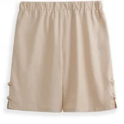 Outlet OUKU Men's Shorts Linen Shorts Summer Shorts Beach Shorts Drawstring Elastic Waist Plain Breathable Knee Length Yoga Beach Hawaiian Casual Black White