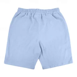 New OUKU Men's Shorts Linen Shorts Summer Shorts Beach Shorts Pocket Drawstring Elastic Waist Plain Comfort Breathable Knee Length Vacation Holiday Beach Hawaiian Boho Black White