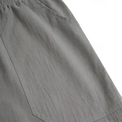 Discount OUKU Men's Shorts Linen Shorts Summer Shorts Beach Shorts Pocket Drawstring Elastic Waist Plain Comfort Breathable Knee Length Casual Daily Holiday Fashion Classic Style Black White