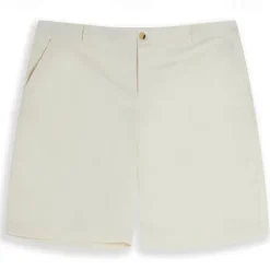 OUKU Men's Shorts Linen Shorts Dress Shorts Summer Shorts Zipper Buttons Pocket Plain Comfort Breathable Knee Length Outdoor Daily Going out Fashion Streetwear White Sky Blue