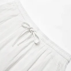Best OUKU Men's Shorts Linen Shorts Summer Shorts Button Split Front Pocket Plain Comfort Breathable Knee Length Party Outdoor Casual Fashion Basic White Navy Blue