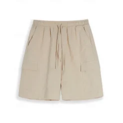 Best OUKU Men's Shorts Linen Shorts Summer Shorts Beach Shorts Drawstring Elastic Waist Multi Pocket Plain Knee Length Outdoor Beach Hawaiian Casual ArmyGreen Black Inelastic