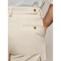 Best OUKU Men's Shorts Linen Shorts Summer Shorts Front Pocket Straight Leg Plain Comfort Breathable Knee Length Party Outdoor Casual Fashion Basic Khaki