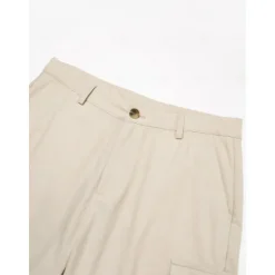 Best OUKU Men's Shorts Linen Shorts Summer Shorts Front Pocket Straight Leg Plain Comfort Breathable Knee Length Party Outdoor Casual Fashion Basic Khaki