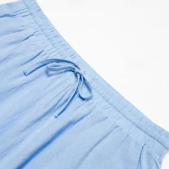 Online OUKU Men's Shorts Linen Shorts Summer Shorts Beach Shorts Pocket Drawstring Elastic Waist Plain Comfort Breathable Short Vacation Holiday Beach Hawaiian Boho Black White