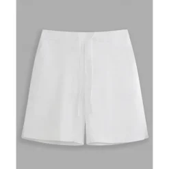Discount OUKU Men's Shorts Linen Shorts Summer Shorts Split Front Pocket Straight Leg Plain Comfort Breathable Knee Length Party Outdoor Casual Fashion Basic Black White