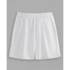 Discount OUKU Men's Shorts Linen Shorts Summer Shorts Split Front Pocket Straight Leg Plain Comfort Breathable Knee Length Party Outdoor Casual Fashion Basic Black White