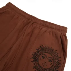 New OUKU Men's Shorts Linen Shorts Summer Shorts Baggy Shorts Elastic Waist Print Straight Leg Sun Graphic Prints Comfort Breathable Knee Length Sports Outdoor Daily Fashion Big and Tall White Blue