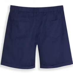 OUKU Men's Shorts Linen Shorts Dress Shorts Summer Shorts Pleated Shorts Pocket Pleats Straight Leg Plain Comfort Breathable Short Casual Daily Holiday Fashion Designer Black White