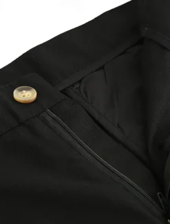 Outlet OUKU Men's Shorts Linen Shorts Dress Shorts Summer Shorts Zipper Buttons Pocket Plain Comfort Breathable Outdoor Daily Going out Fashion Casual Black White