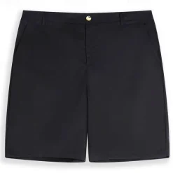 Online OUKU Men's Shorts Linen Shorts Dress Shorts Summer Shorts Zipper Pocket Buttons Plain Comfort Soft Outdoor Daily Going out Fashion Casual Black White