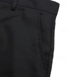 Online OUKU Men's Shorts Linen Shorts Dress Shorts Summer Shorts Zipper Pocket Buttons Plain Comfort Soft Outdoor Daily Going out Fashion Casual Black White