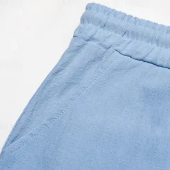 Clearance OUKU Men's Shorts Linen Shorts Summer Shorts Beach Shorts Drawstring Elastic Waist Multi Pocket Plain Comfort Breathable Short Casual Daily Holiday Fashion Classic Style Azure Black