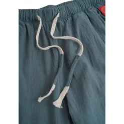 Hot OUKU Men's Shorts Linen Shorts Summer Shorts Capri Pants Drawstring Plain Sports Short Work Daily Linen / Cotton Blend Classic Casual / Sporty Black Green Black