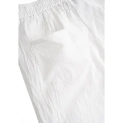 OUKU Men's Shorts Linen Shorts Summer Shorts Beach Shorts Pocket Drawstring Elastic Waist Plain Comfort Breathable Short Casual Daily Holiday Fashion Classic Style White Army Green