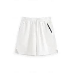 OUKU Men's Shorts Linen Shorts Summer Shorts Beach Shorts Pocket Drawstring Elastic Waist Plain Comfort Breathable Short Casual Daily Holiday Fashion Classic Style White Army Green