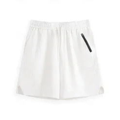 Online OUKU Men's Shorts Linen Shorts Summer Shorts Beach Shorts Pocket Drawstring Elastic Waist Plain Comfort Breathable Short Casual Daily Holiday Fashion Classic Style White Army Green