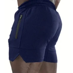 New OUKU Men's Shorts Sports Going out Weekend Running Casual Drawstring Elastic Waist Plain Knee Length Gymnatics Activewear Wine Red Black Micro-elastic