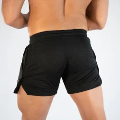 Discount OUKU Men's Shorts Sports Going out Weekend Running Casual Drawstring Elastic Waist Plain Knee Length Gymnatics Activewear Lake blue Wine Red Micro-elastic
