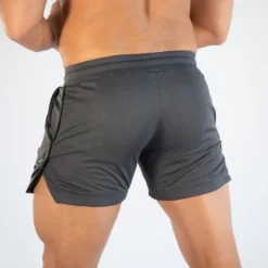 Discount OUKU Men's Shorts Sports Going out Weekend Running Casual Drawstring Elastic Waist Plain Knee Length Gymnatics Activewear Lake blue Wine Red Micro-elastic