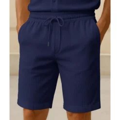 Best OUKU Men's Shorts Summer Shorts Casual Shorts Pocket Drawstring Elastic Waist Plain Comfort Breathable Short Outdoor Vacation Sport Casual Black Wine