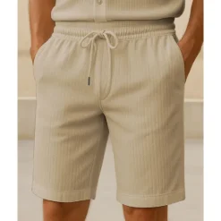 Best OUKU Men's Shorts Summer Shorts Casual Shorts Pocket Drawstring Elastic Waist Plain Comfort Breathable Short Outdoor Vacation Sport Casual Black Wine