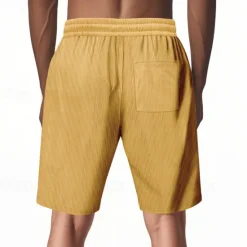 Outlet OUKU Men's Shorts Summer Shorts Beach Shorts Casual Shorts Pocket Drawstring Elastic Waist Plain Comfort Breathable Short Outdoor Vacation Sport Casual Black White