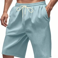 Outlet OUKU Men's Shorts Summer Shorts Beach Shorts Casual Shorts Pocket Drawstring Elastic Waist Plain Comfort Breathable Short Outdoor Vacation Sport Casual Black White