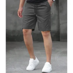 Best OUKU Men's Shorts Summer Shorts Work Shorts Casual Shorts Pocket Drawstring Elastic Waist Plain Comfort Breathable Short Outdoor Vacation Sport Casual Black Pink