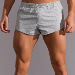Best OUKU Men's Shorts Summer Shorts Casual Shorts Pocket Elastic Waist Plain Comfort Breathable Short Casual Daily Classic Casual Black Light Grey
