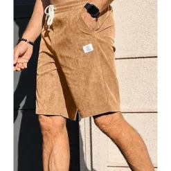 Outlet OUKU Men's Shorts Summer Shorts Casual Shorts Pocket Drawstring Elastic Waist Plain Comfort Breathable Short Outdoor Vacation Sport Casual Black White