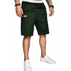 Clearance OUKU Men's Shorts Summer Shorts Casual Shorts Pocket Drawstring Elastic Waist Plain Comfort Breathable Short Outdoor Vacation Sport Casual Black Royal Blue