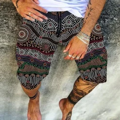 Outlet OUKU Men's Shorts Summer Shorts Beach Shorts Casual Shorts Drawstring Elastic Waist Graphic Comfort Breathable Knee Length Outdoor Holiday Going out Streetwear Hawaiian 1 2