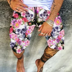 Outlet OUKU Men's Shorts Summer Shorts Beach Shorts Casual Shorts Drawstring Elastic Waist Graphic Comfort Breathable Knee Length Outdoor Holiday Going out Streetwear Hawaiian 1 2