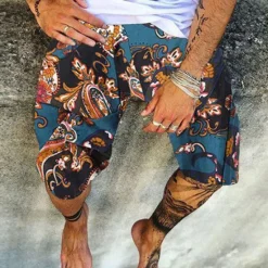 Outlet OUKU Men's Shorts Summer Shorts Beach Shorts Casual Shorts Drawstring Elastic Waist Graphic Comfort Breathable Knee Length Outdoor Holiday Going out Streetwear Hawaiian 1 2