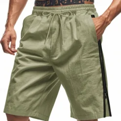 Outlet OUKU Men's Shorts Summer Shorts Casual Shorts Pocket Drawstring Elastic Waist Plain Comfort Breathable Short Outdoor Vacation Sport Casual Black White