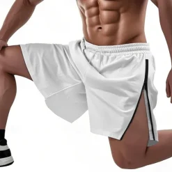 Outlet OUKU Men's Shorts Summer Shorts Casual Shorts Pocket Drawstring Elastic Waist Plain Comfort Breathable Short Outdoor Vacation Sport Casual Black White