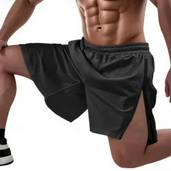 Outlet OUKU Men's Shorts Summer Shorts Casual Shorts Pocket Drawstring Elastic Waist Plain Comfort Breathable Short Outdoor Vacation Sport Casual Black White
