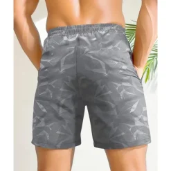 Hot OUKU Men's Shorts Summer Shorts Beach Shorts Casual Shorts Pocket Drawstring Elastic Waist Camouflage Comfort Breathable Short Outdoor Vacation Sport Casual Black Red