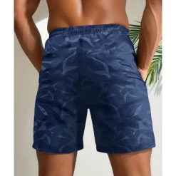 Hot OUKU Men's Shorts Summer Shorts Beach Shorts Casual Shorts Pocket Drawstring Elastic Waist Camouflage Comfort Breathable Short Outdoor Vacation Sport Casual Black Red