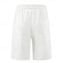 Online OUKU Men's Shorts Summer Shorts Casual Shorts Pocket Drawstring Elastic Waist Plain Textured Comfort Breathable Knee Length Outdoor Vacation Sport Casual Black White
