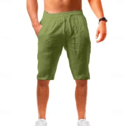 Hot OUKU Men's Shorts Summer Shorts Beach Shorts Drawstring Plain Yoga Business Beach Hawaiian Casual Black White