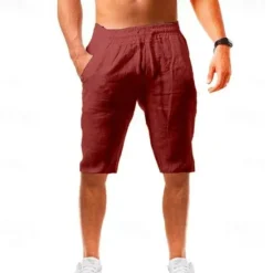 Hot OUKU Men's Shorts Summer Shorts Beach Shorts Drawstring Plain Yoga Business Beach Hawaiian Casual Black White