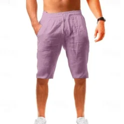 Hot OUKU Men's Shorts Summer Shorts Beach Shorts Drawstring Plain Yoga Business Beach Hawaiian Casual Black White