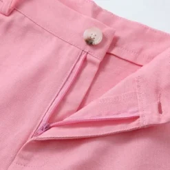 New OUKU Men's Shorts Summer Shorts Work Shorts Casual Shorts Buttons Pocket Plain Comfort Short Holiday Beach Weekend Fashion Casual White Yellow