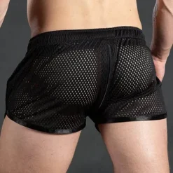 Best OUKU Men's Shorts Sunday Shorts Sports Going out Weekend Running Casual Drawstring Elastic Waist Striped Knee Length Gymnatics Activewear Black White Micro-elastic