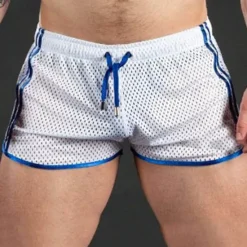 Best OUKU Men's Shorts Sunday Shorts Sports Going out Weekend Running Casual Drawstring Elastic Waist Striped Knee Length Gymnatics Activewear Black White Micro-elastic