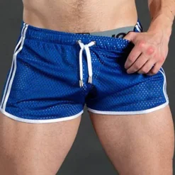 Best OUKU Men's Shorts Sunday Shorts Sports Going out Weekend Running Casual Drawstring Elastic Waist Striped Knee Length Gymnatics Activewear Black White Micro-elastic